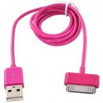 Wholesale iPhone IOS 4, 4S, 3GS USB Data Cable 3FT (Hot Pink)